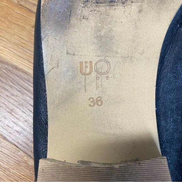 Urban Outfitters Black Driving Loafer Leather Mule Size 36 - Picture 5 of 10